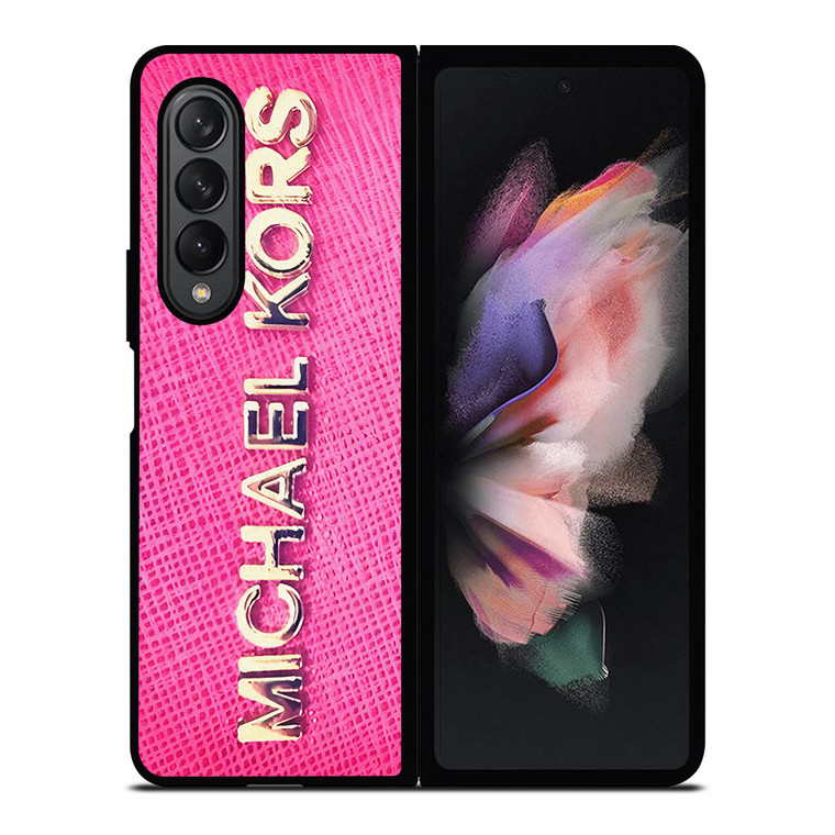 MICHAEL KORS PINK LEATHER Samsung Galaxy Z Fold 3 Case Cover