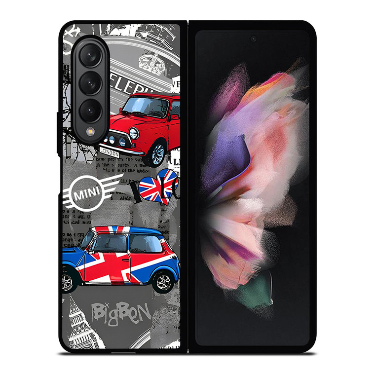 MINI COOPER LONDON COLLAGE Samsung Galaxy Z Fold 3 Case Cover