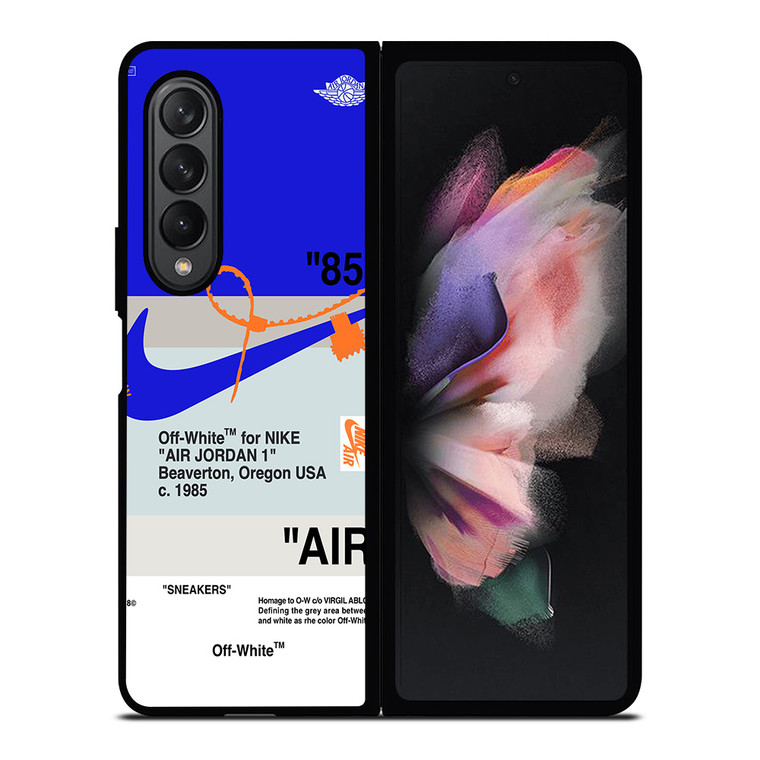 NIKE AIR JORDAN 1 OFF WHITE BLUE Samsung Galaxy Z Fold 3 Case Cover