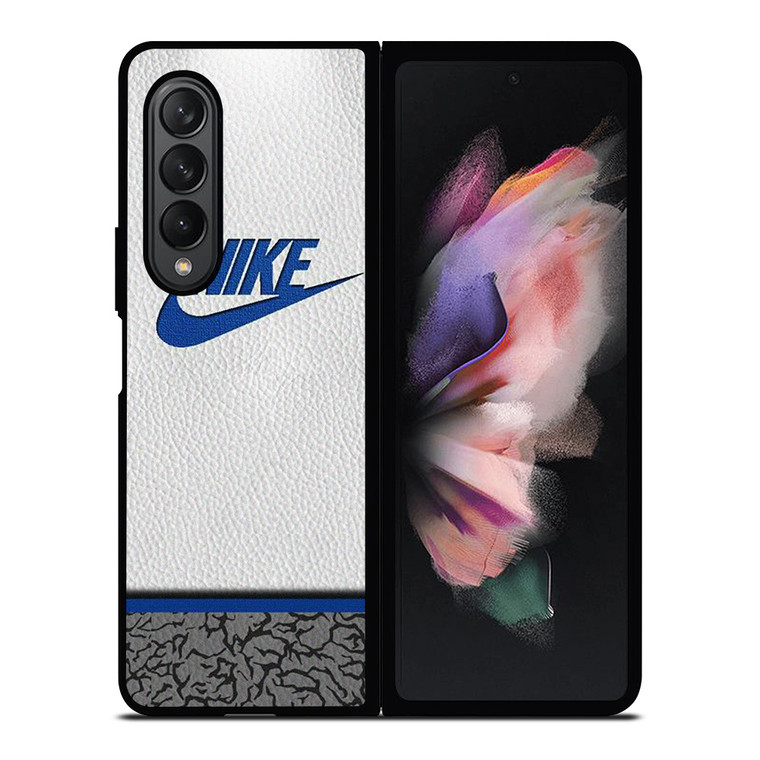 NIKE AIR JORDAN LEATHER BLUE Samsung Galaxy Z Fold 3 Case Cover