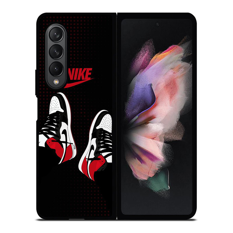 NIKE AIR JORDAN RETRO 1 RED Samsung Galaxy Z Fold 3 Case Cover