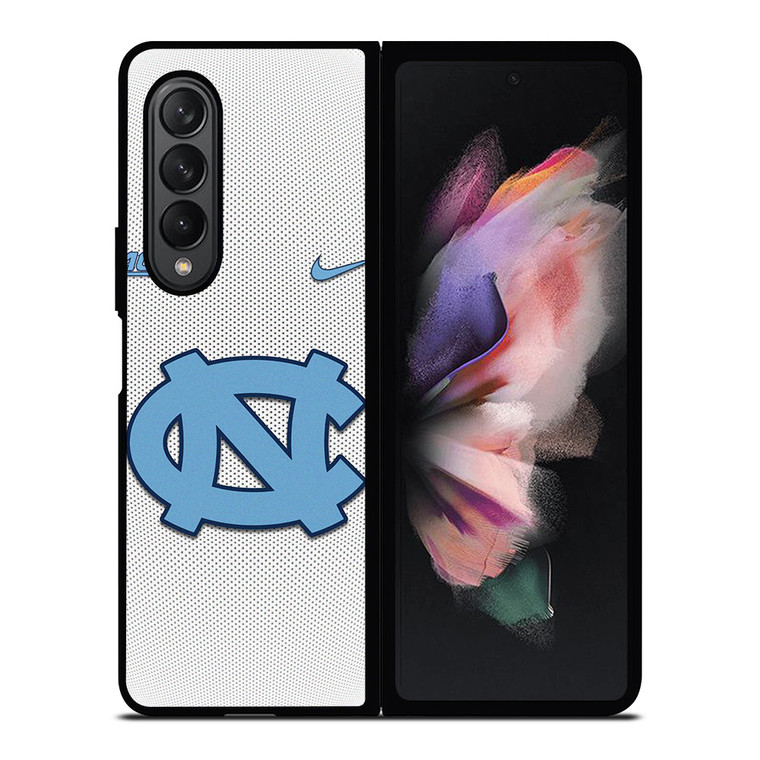 NORTH CAROLINA TAR HEELS WHITE CARBON Samsung Galaxy Z Fold 3 Case Cover
