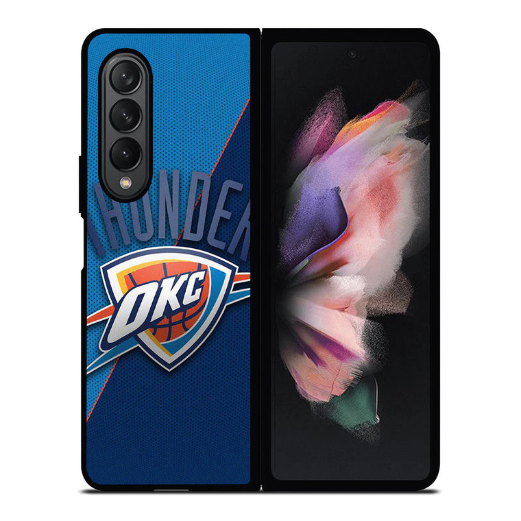 OKLAHOMA CITY THUNDER BASKET EMBLEM Samsung Galaxy Z Fold 3 Case Cover