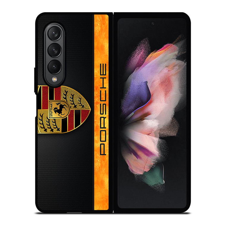 PORSCHE CARBON LIST LOGO Samsung Galaxy Z Fold 3 Case Cover