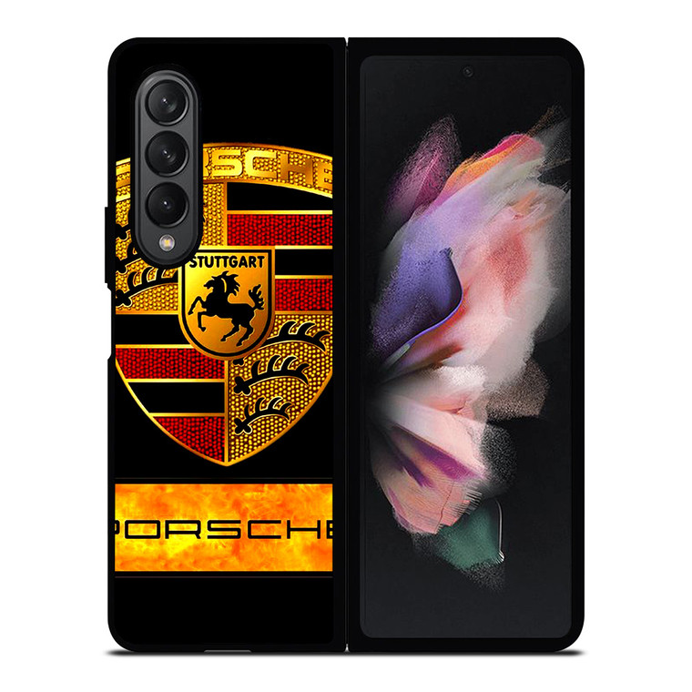 PORSCHE GOLD EMBLEM Samsung Galaxy Z Fold 3 Case Cover