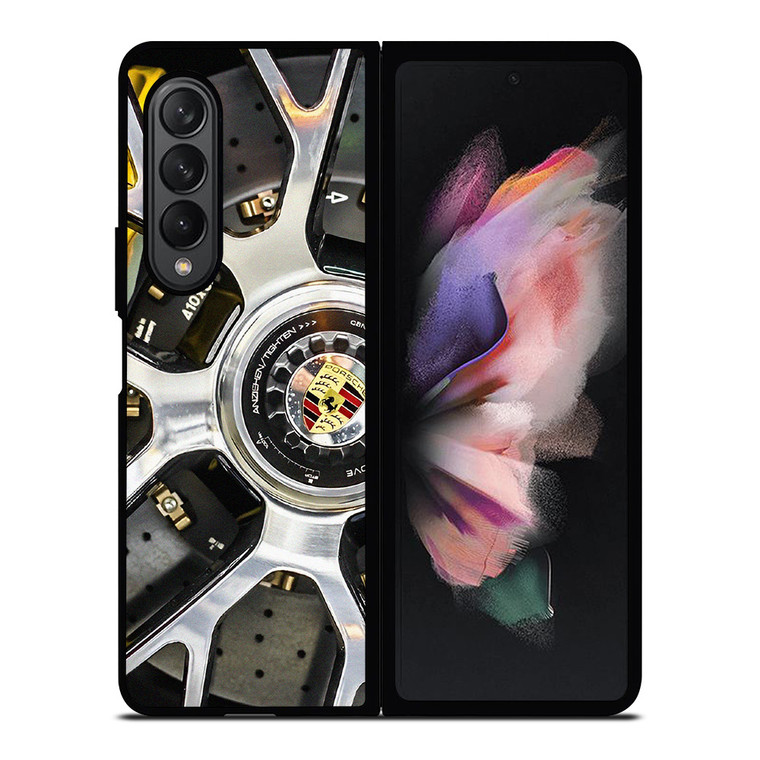 PORSCHE WHEEL CHROME Samsung Galaxy Z Fold 3 Case Cover