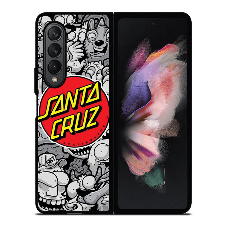 SANTA CRUZ SKATEBOARD DOODLE CARTOON Samsung Galaxy Z Fold 3 Case Cover