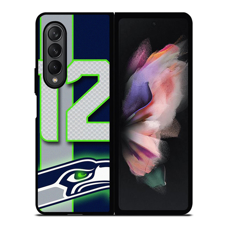 SEATTLE SEAHAWKS NFL 12 MAN LOGO Samsung Galaxy Z Fold 3 Case Cover