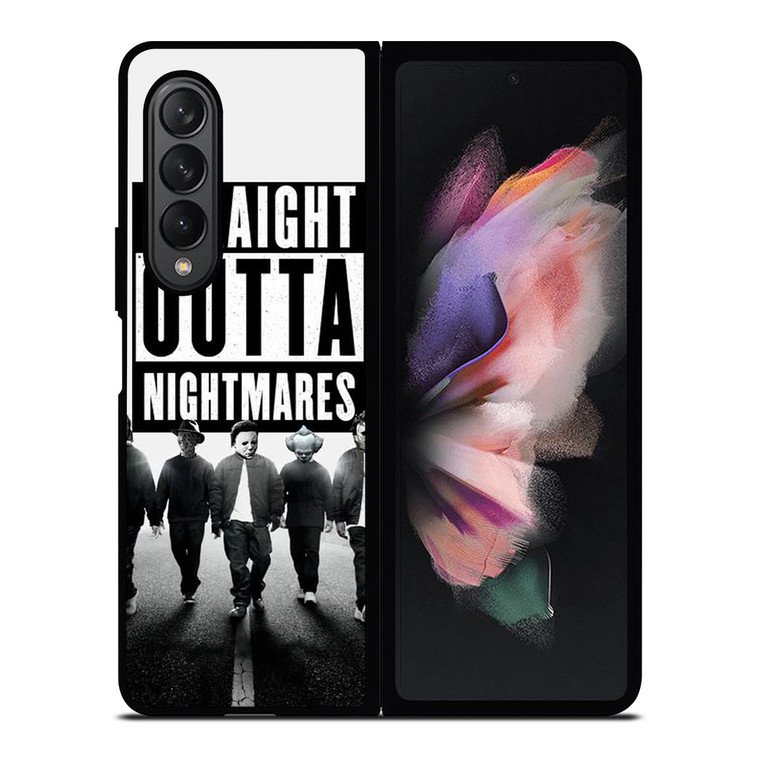 STRAIGHT OUTTA NIGHTMARES HORROR MOVIES CHARACTERS Samsung Galaxy Z Fold 3 Case Cover