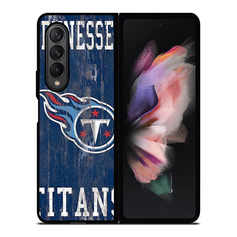 TENNESSEE TITANS WOODEN LOGO Samsung Galaxy Z Fold 3 Case Cover