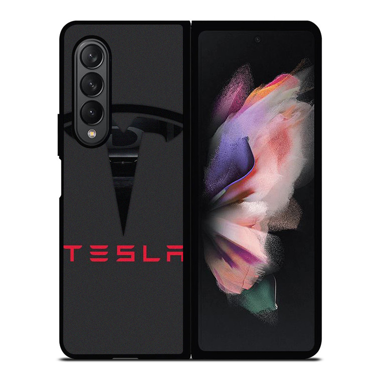 TESLA SILHOUETTE LOGO ICON Samsung Galaxy Z Fold 3 Case Cover