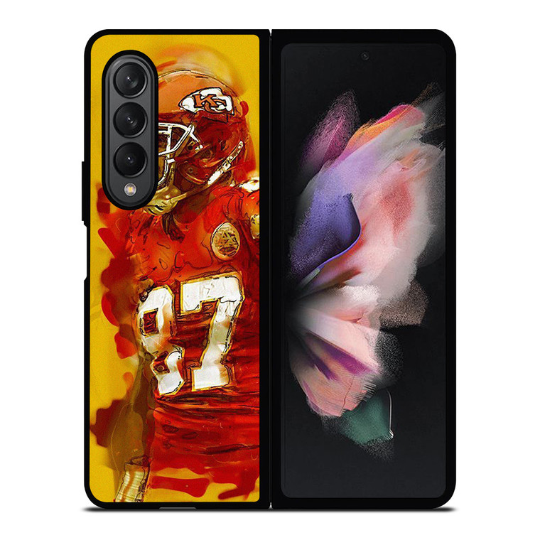 TRAVIS KELCE KANSAS CITY CHIEFS ART Samsung Galaxy Z Fold 3 Case Cover