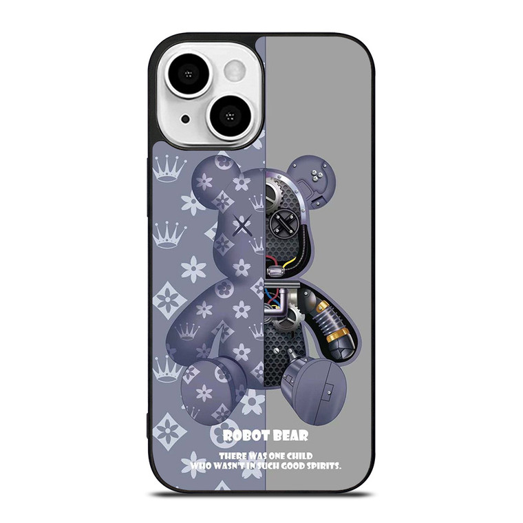 BEAR BRICK KAWS ROBOT GREY iPhone 13 Mini Case Cover