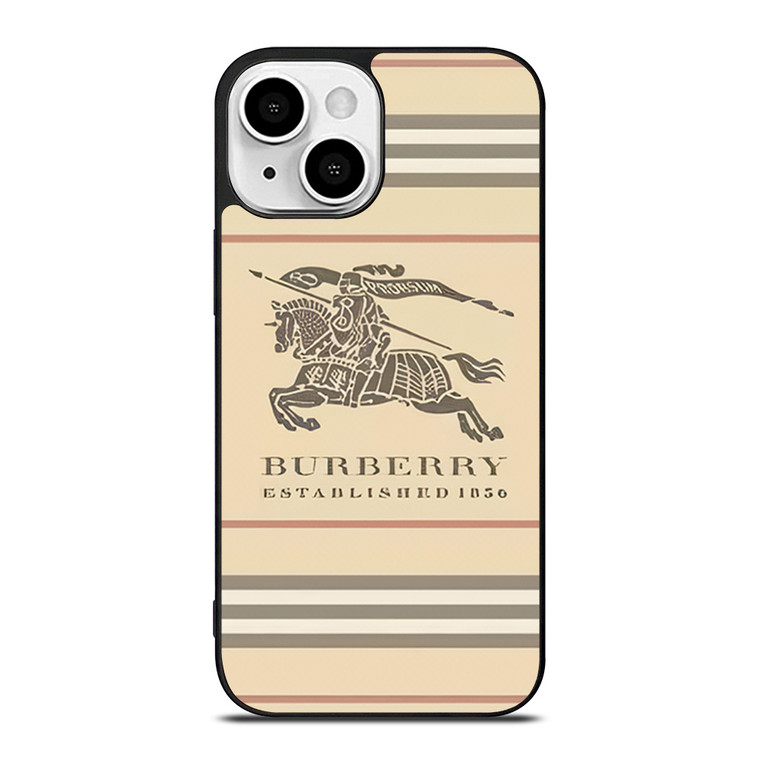 BURBERRY STRIPE LOGO iPhone 13 Mini Case Cover