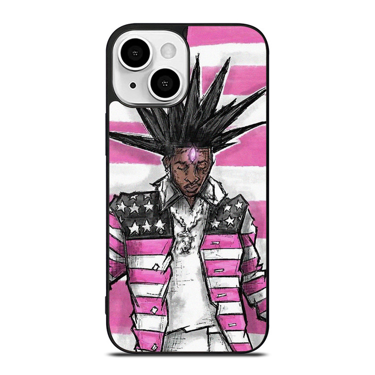 LIL UZI VERT RAPPER PINK TAPE iPhone 13 Mini Case Cover