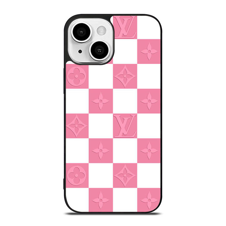 LV LOUIS VUITTON CHECKERED PINK iPhone 13 Mini Case Cover