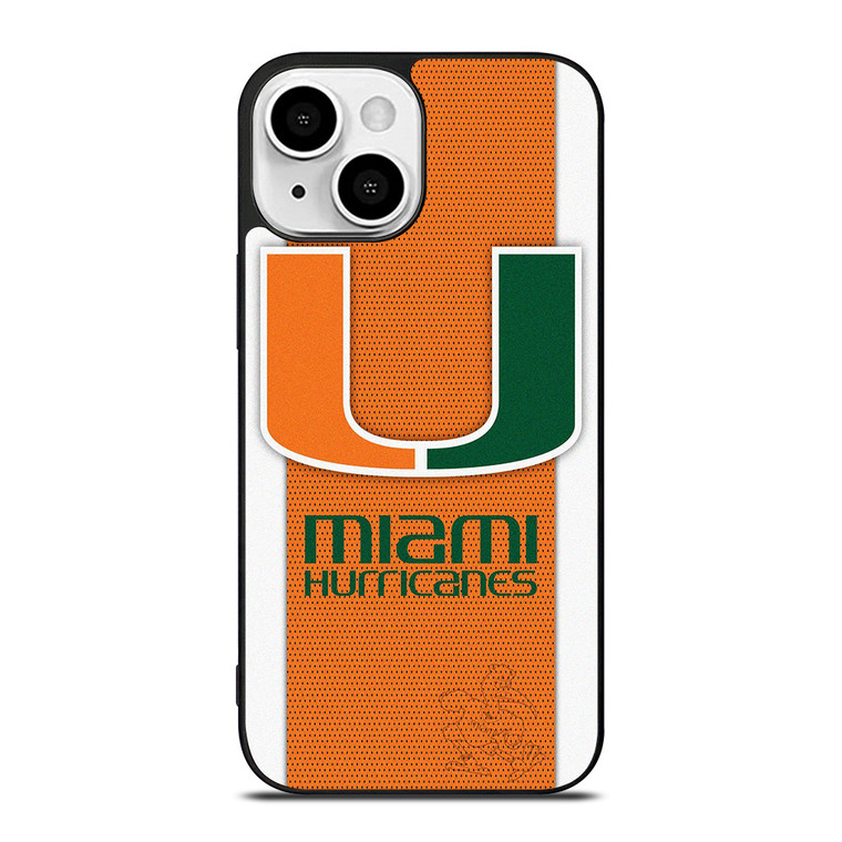 MIAMI HURRICANES SYMBOL CARBON iPhone 13 Mini Case Cover MIAMI HURRICANES SYMBOL CARBON iPhone 13 Mini Case Cover