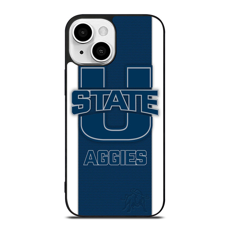 UTAH STATE AGGIES CARBON LOGO iPhone 13 Mini Case Cover