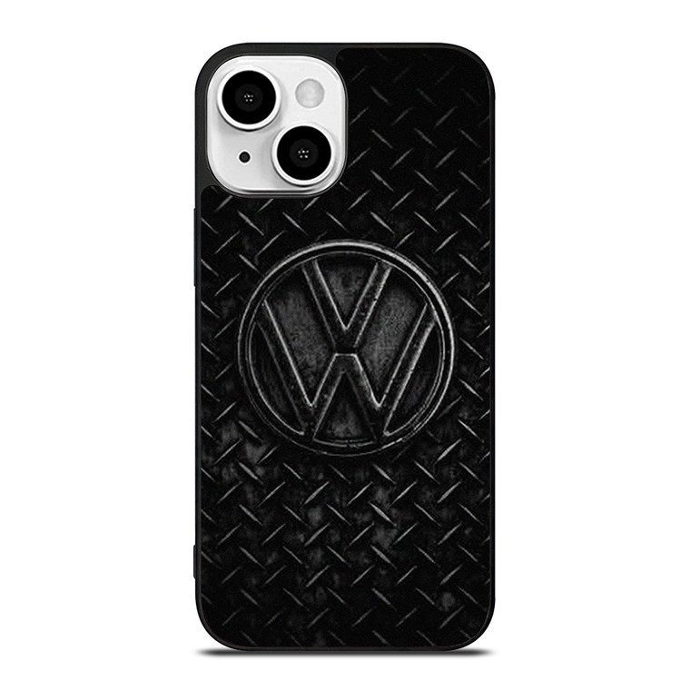 VW VOLKSWAGEN BLACK METAL EMBLEM iPhone 13 Mini Case Cover