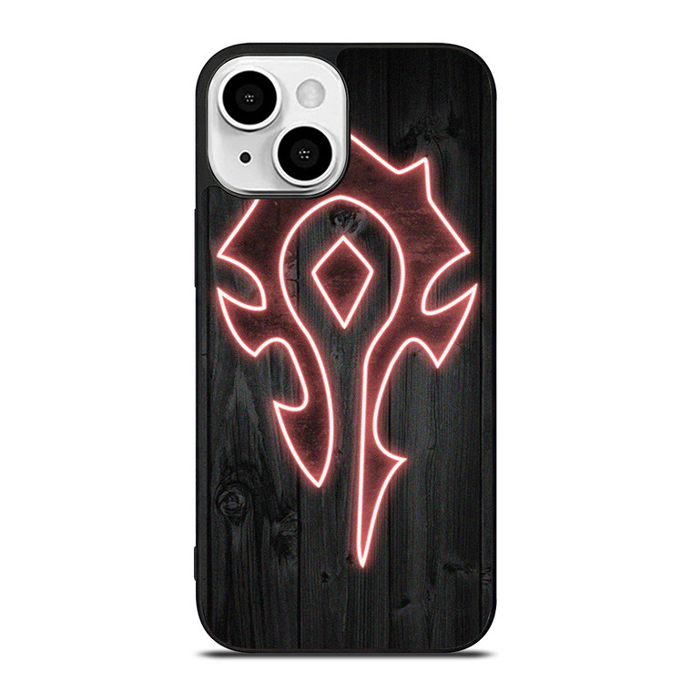 WORLD OF WARCRAFT HORDE WOOD LOGO iPhone 13 Mini Case Cover