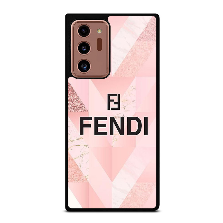 FENDI ROMA PINK TAPESTRY LOGO Samsung Galaxy Note 20 Ultra Case Cover