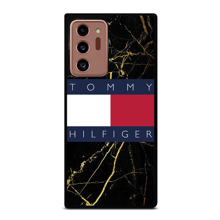 TOMMY HILFIGER BLACK GOLD MARBLE Samsung Galaxy Note 20 Ultra Case Cover