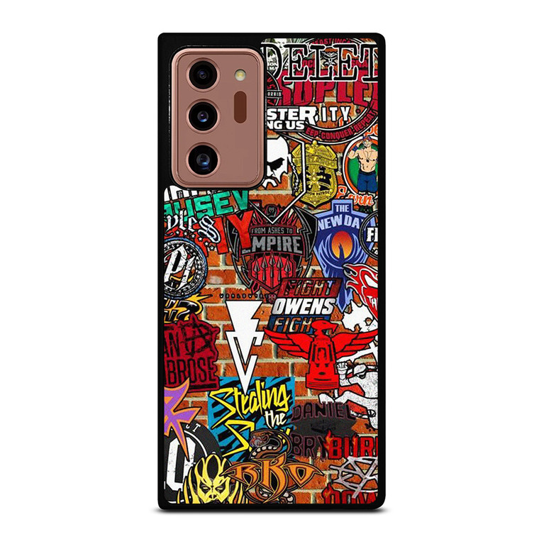 WWE WRESTLING SHIELD SYMBOL COLLAGE Samsung Galaxy Note 20 Ultra Case Cover