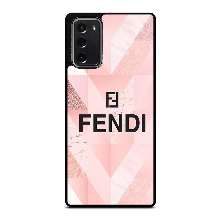 FENDI ROMA PINK TAPESTRY LOGO Samsung Galaxy Note 20 Case Cover