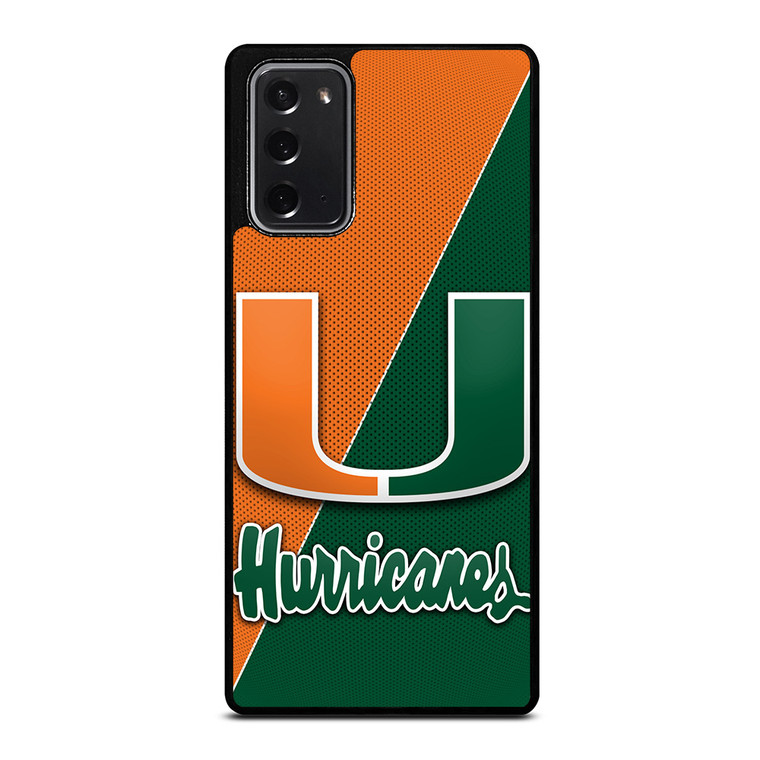 MIAMI HURRICANES LOGO CARBON Samsung Galaxy Note 20 Case Cover