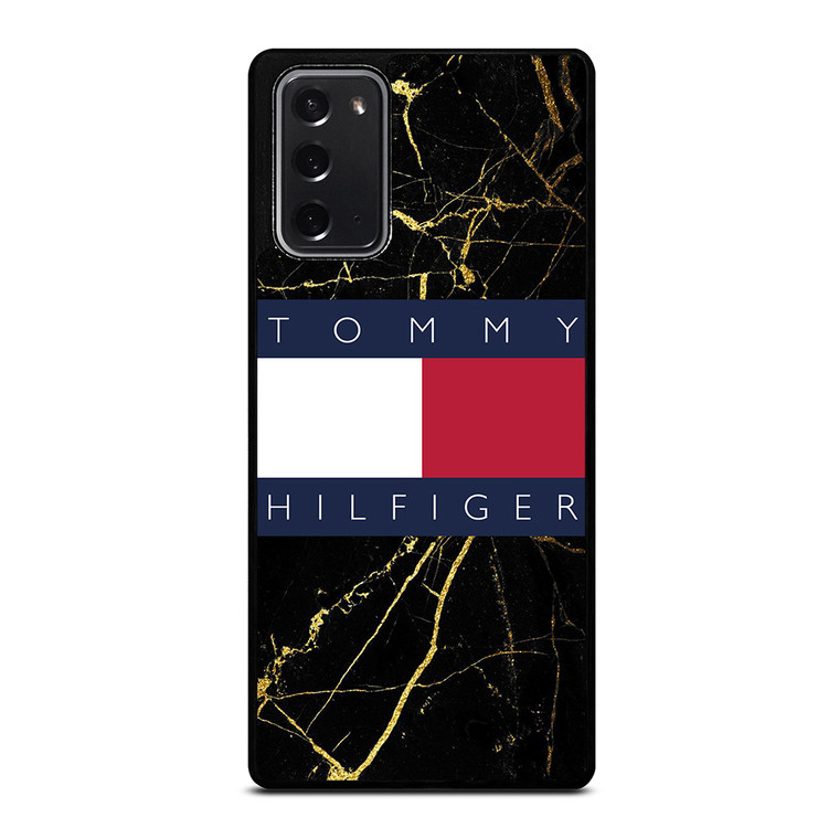TOMMY HILFIGER BLACK GOLD MARBLE Samsung Galaxy Note 20 Case Cover