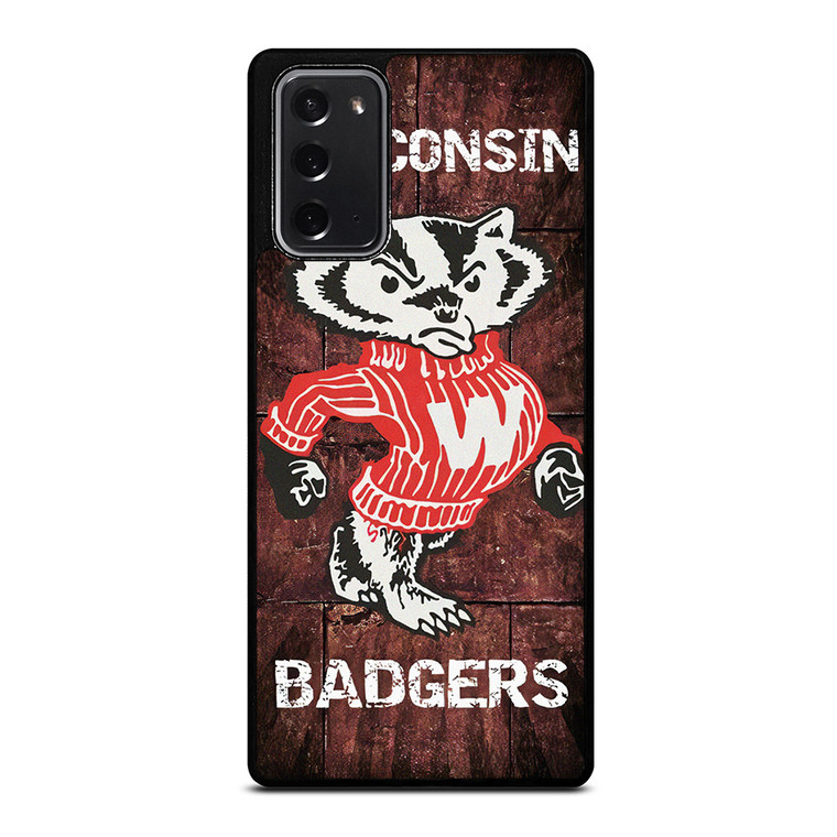 WISCONSIN BADGERS RUSTY SYMBOL Samsung Galaxy Note 20 Case Cover