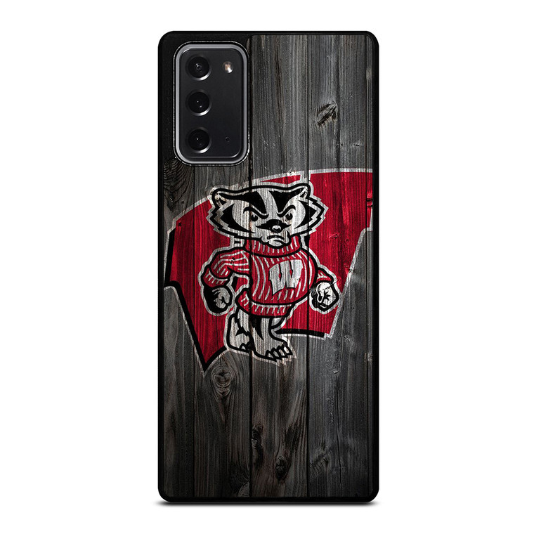 WISCONSIN BADGERS WOOD LOGO Samsung Galaxy Note 20 Case Cover