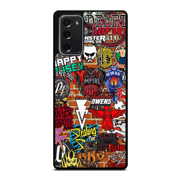 WWE WRESTLING SHIELD SYMBOL COLLAGE Samsung Galaxy Note 20 Case Cover