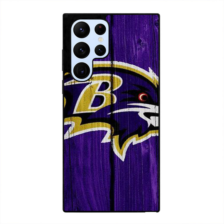BALTIMORE RAVENS WOOD LOGO Samsung Galaxy S22 Ultra Case Cover