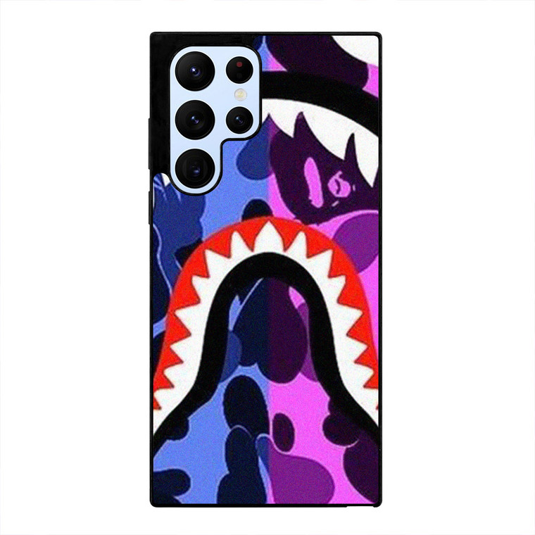 BAPE SHARK BLUE PURPLE Samsung Galaxy S22 Ultra Case Cover