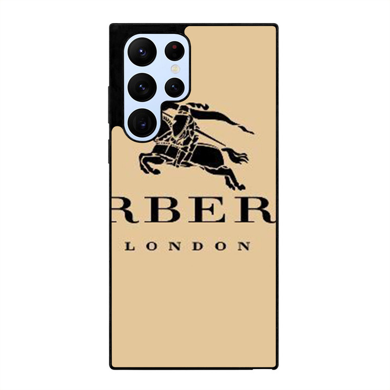 BURBERRY LONDON BROWN LOGO Samsung Galaxy S22 Ultra Case Cover