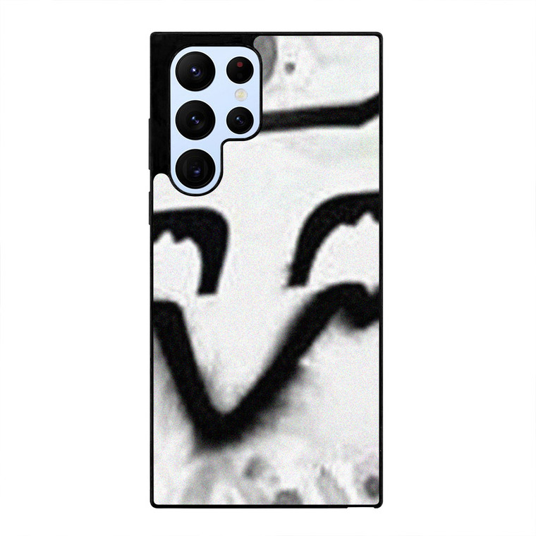 FOX RACING WHITE BRUSHED LOGO Samsung Galaxy S22 Ultra Case Cover
