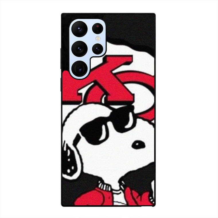 KANSAS CITY CHIEFS NFL FOOTBALL SNOOPY Samsung Galaxy S22 Ultra Case Cover