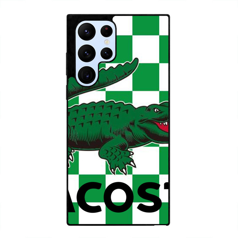 LACOSTE CHECKERBOARD LOGO Samsung Galaxy S22 Ultra Case Cover