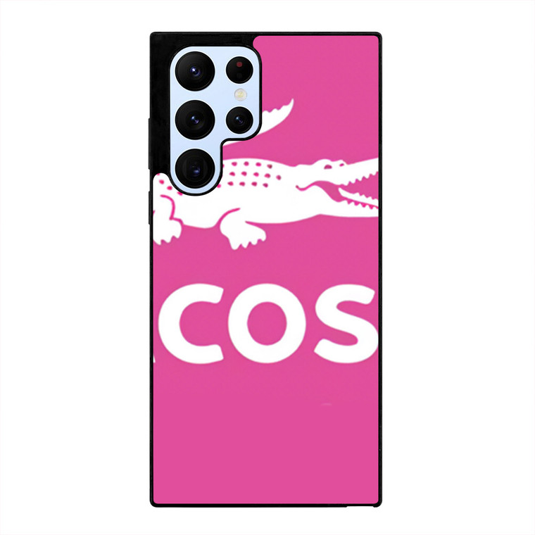 LACOSTE PINK LOGO Samsung Galaxy S22 Ultra Case Cover