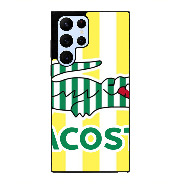 LACOSTE YELLOW STRIPE Samsung Galaxy S22 Ultra Case Cover