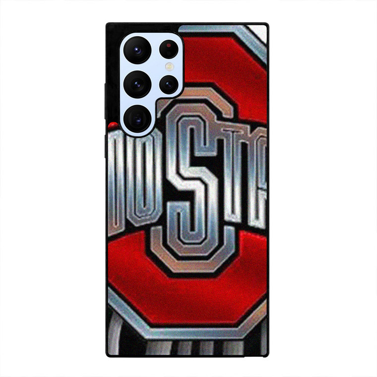 OHIO STATE FOOTBALL METAL ABSTRACT LOGO Samsung Galaxy S22 Ultra Case Cover OHIO STATE FOOTBALL METAL ABSTRACT LOGO Samsung Galaxy S22 Ultra Case Cover