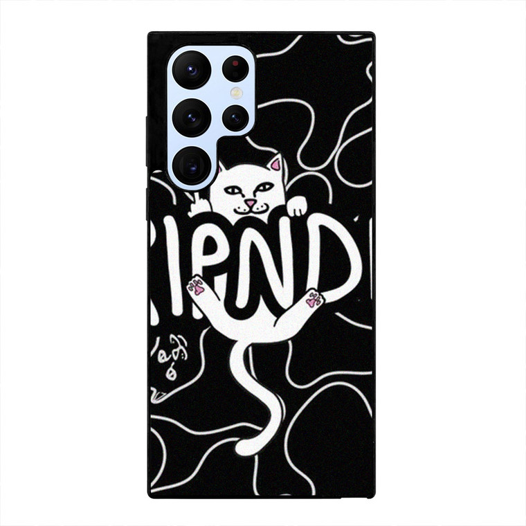 RIPNDIP BLACK DOODLE LOGO Samsung Galaxy S22 Ultra Case Cover