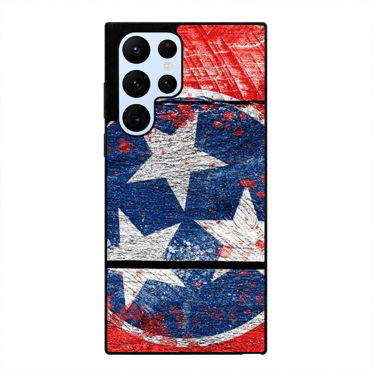 TENNESSEE FLAG WOOD LOGO Samsung Galaxy S22 Ultra Case Cover