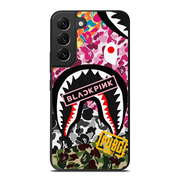 BAPE SHARK BLACKPINK CAMO COLLAGE Samsung Galaxy S22 Plus Case Cover