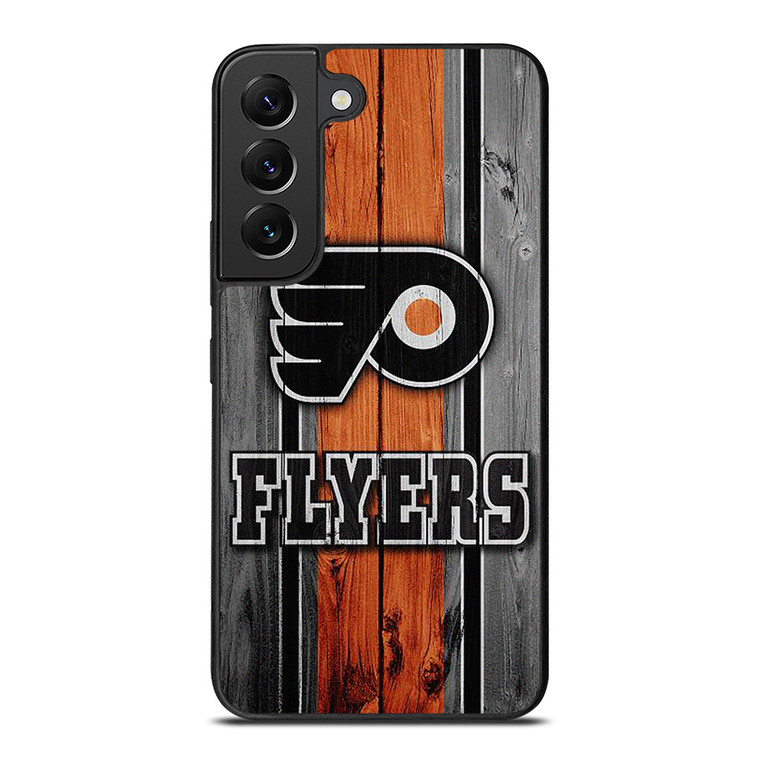 PHILADELPHIA FLYERS HOCKEY WOOD LOGO Samsung Galaxy S22 Plus Case Cover