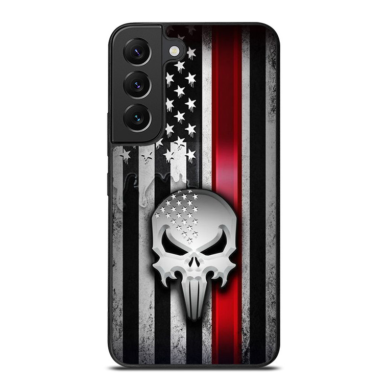 THE PUNISHER AMERICAN FLAG METAL Samsung Galaxy S22 Plus Case Cover