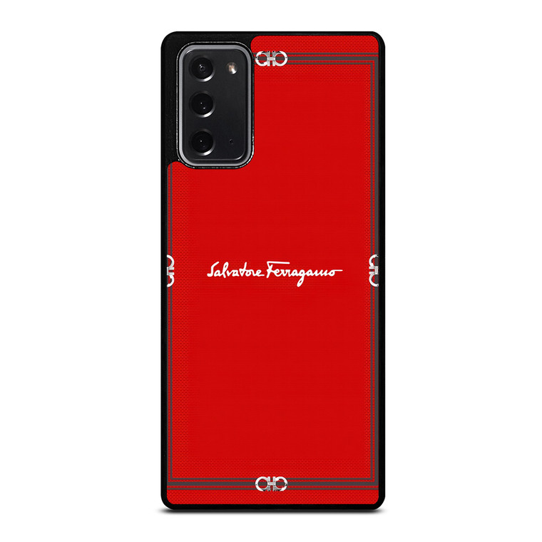 SALVATORE FERRAGAMO RED  Samsung Galaxy Note 20 Case Cover