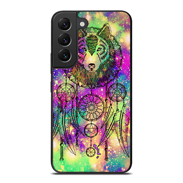 WHITE WOLF DREAMCATCHER TIE DIE Samsung Galaxy S22 Plus Case Cover