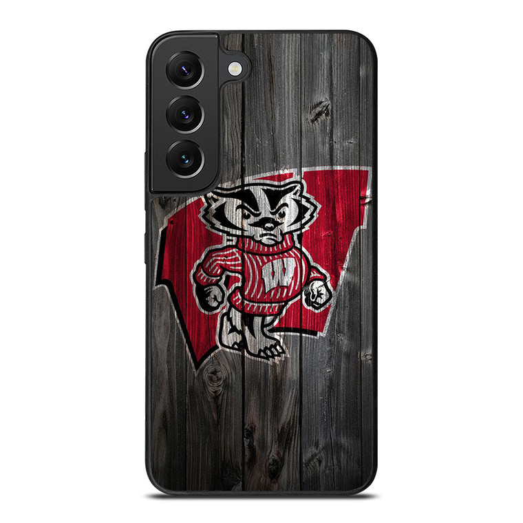 WISCONSIN BADGERS WOOD LOGO Samsung Galaxy S22 Plus Case Cover